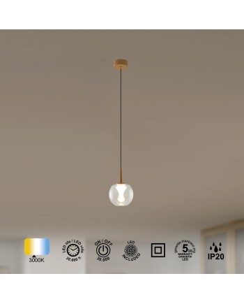ANDRÓMEDA * COLGANTE 1L - BASE ORO - CRISTAL TRANSPARENT 8941